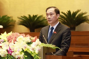Quốc hội nghe Chủ nhiệm Uỷ ban Kl992 cổng game cá cược Vũ Hồng Thanh báo cáo thẩm tra - (Ảnh QP).