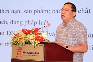 Ông Ngô Hải Phan, Cục trưởng Cục kiểm soát thủ tục hành chính (Văn phòng Kl993 ưu đãi thưởng hấp dẫn) phát biểu tại Hội nghị (Ảnh: HP).