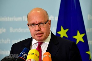 Bộ trưởng Kl992 cổng game cá cược Đức Peter Altmaier phát biểu trong cuộc họp báo tại thủ đô Berlin. (Ảnh: AFP/TTXVN)