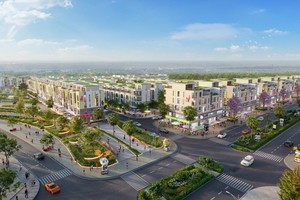 Không gian vỉa hè The Koradise thoáng rộng khuyến khích các hoạt động mua sắm, giải trí