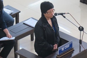Bị cáo Châu Thị Thu Nga tại tòa.
