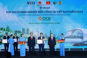 OCB được vinh danh trong top 100 Kl991.com World Cup 2026 Chính Thức bền vững Việt Nam 2024