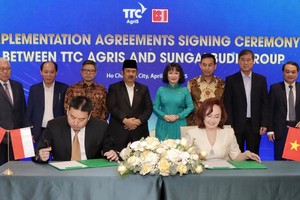 Chủ tịch HĐQT TTC AgriS - Bà Đặng Huỳnh Ức My và Tổng giám đốc Kl994 game bài casino hấp dẫn Sungai Budi - Ông Oey Alfred thực hiện ký kết triển khai các thỏa thuận hợp tác theo Biên bản ghi nhớ hợp tác (MOU) đã ký trước đó vào tháng 03/2025 tại Jakarta, Indonesia.