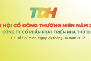 Nhà Thủ Đức (TDH): ĐHCĐ bất thành, Tổng giám đốc chia sẻ về dự án Web Tổng Nhà Cái 99Kl99 Giải Trí Bậc Nhất liên quan đến khoản thuế 365 tỷ đồng