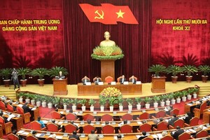 Toàn cảnh Hội nghị lần thứ 13 Ban Chấp hành Trung ương Đảng khóa XI (Ảnh: Vietnam+)