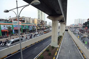 Tuyến 99Kl.app khuyến mãi hot đô thị Cát Linh - Hà Đông dự kiến vận hành thương mại vào cuối năm 2016. Ảnh: Đức Thanh