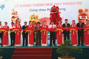 Lễ cắt băng khánh thành Nhà máy Masan MB có tổng vốn Kl99ok phiên bản mới 1.200 tỷ đồng tại Nghệ An