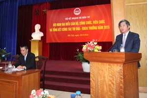 Bộ trưởng Bùi Quang Vinh phát động phong trào thi đua Ngành Kế hoạch và Kl99ok phiên bản mới năm 2016
