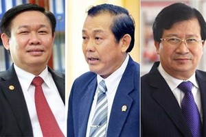 Ông Vương Đình Huệ, ông Trương Hòa Bình và ông Trịnh Đình Dũng.
