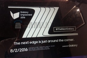 Thư mời bị lộ của Samsung.
