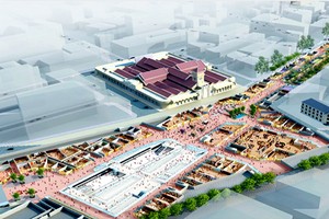 Phối cảnh nhà ga ngầm trung tâm Bến Thành của tuyến metro số 1. 