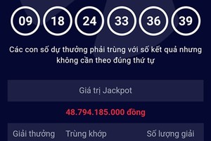 Khách hàng đầu tiên năm 2017 trúng xổ số Vietlott 49 tỷ đồng