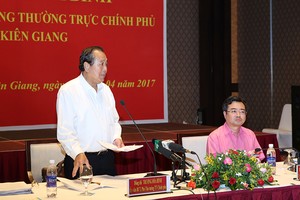 Phó Thủ tướng Trương Hòa Bình phát biểu tại buổi làm việc. Ảnh: VGP/Lê Sơn