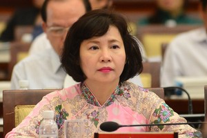 Thứ trưởng Hồ Thị Kim Thoa trong một phiên họp tại TP.HCM - Ảnh: Quang Định