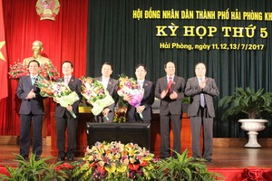 Lãnh đạo TP Hải Phòng chúc mừng 2 tân Phó Chủ tịch