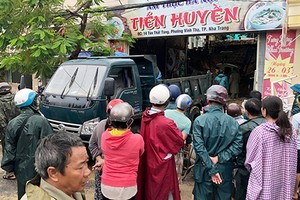 Quán phở xảy ra vụ sập tường. Ảnh: Xuân Ngọc.