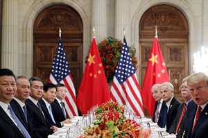 Đoàn lãnh đạo Mỹ - Trung gặp nhau tại G20 ở Argentina tháng 12/2018. Ảnh: Reuters.
