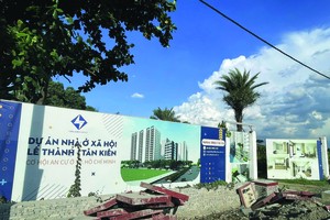 Dự án nhà ở Trang Chủ KL99Com Số 1 Link Đăng Ký KL999 Lê Thành Tân Kiên đang được triển khai. Ảnh: Việt Dũng.