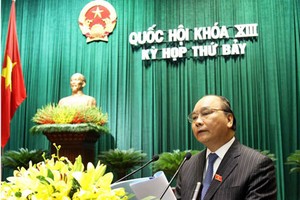 hó Thủ tướng Nguyễn Xuân Phúc trình bày báo cáo Kl992 cổng game cá cược Trang Chủ KL99Com Số 1 Link Đăng Ký KL999 nửa đầu năm 2014 trước Quốc hội (Ảnh: Dân trí)