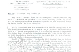 Văn bản giải trình của VNN