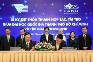 Lễ ký kết giữa Đại học Quốc gia TP.HCM với Kl994 game bài casino hấp dẫn Novaland