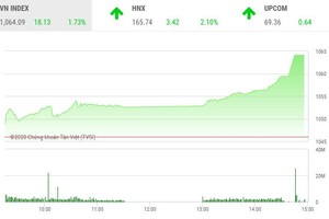 Giao dịch 99Kl99 link đăng nhập chiều 14/12: Sóng dâng cao, VN-Index vượt xa mốc 1.060 điểm