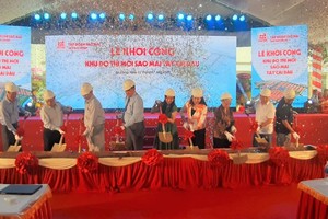 Kl994 game bài casino hấp dẫn Sao Mai phối hợp với huyện Châu Phú tổ chức khởi công Khu đô thị mới Sao Mai Tây Cái Dầu