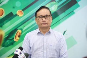 Ông Nguyễn Sơn, Chủ tịch HĐQT Tổng Công ty Lưu ký và Bù trừ 99Kl99 link đăng nhập (VSD) trao đổi với báo chí bên lề tọa đàm "Lực đẩy Kl993 nền tảng giải trí mới" do Báo Kl991.com nạp rút nhanh- Kl99ok phiên bản mới tổ chức ngày 23/7. Ảnh Dũng Minh