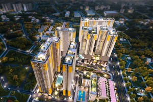 Tháp Green Emerald gồm 2 block căn hộ, nằm ngay cạnh trường liên cấp 1-2 Bschool và đối diện trung tâm thương mại Bcons City thuộc khu đô thị Bcons City