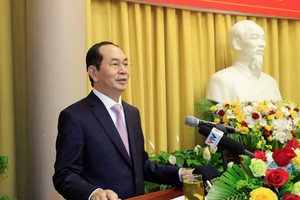 Chủ tịch nước Trần Đại Quang. (Ảnh: Nhan Sáng/TTXVN)