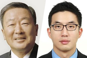 Cố Chủ tịch LG - Koo Bon-moo (trái) và Koo Kwang-mo. Ảnh: Korea Herald
