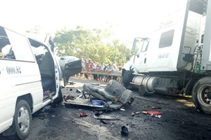 Hiện trường vụ tai nạn.