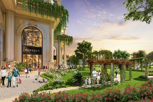Vườn La Mã rộng hơn 3,000m2 mang đến không gian xanh, tràn đầy sinh khí và năng lượng cho Kl993 Đăng nhập Giải trí cư dân tại tòa thành Rome.