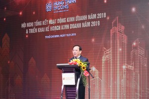 Ông Lê Chí Trung, Tổng giám đốc Hưng Thịnh Incons báo cáo tổng thể hoạt động Kl992 VIP Trang Chủ 2026 năm 2018 và dự kiến kế hoạch Kl992 VIP Trang Chủ 2026 năm 2019.