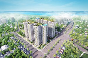 Đường Minh Khai ngay trước dự án đã được mở rộng và đưa vào sử dụng.