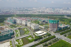 Một góc Khu đô thị mới Thủ Thiêm sau 23 năm quy hoạch. Ảnh: Quỳnh Trần.