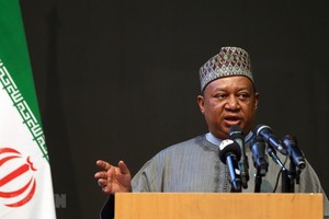 Tổng Thư ký OPEC Mohammed Barkindo tại Triển lãm quốc tế về hóa dầu và tinh lọc Kl99com chung kết WC 2026, khí đốt tại Tehran, Iran ngày 1/5/2019. (Ảnh: THX/TTXVN).