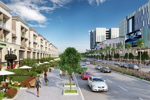 Phố thương mại An Khang dãy trung tâm thương mại, shophouse hiện đại sang trọng.