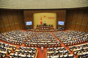 Toàn cảnh kỳ họp thứ 8, Quốc hội khoá XIV. Ảnh: Trung tâm báo chí Quốc hội.