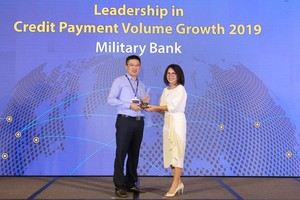 Ông Nguyễn Bá Tuyến – Giám đốc Trung tâm Kl992 VIP Trang Chủ 2026 Thẻ MB nhận giải thưởng do Bà Trương Minh Hà – Giám đốc Kl992 VIP Trang Chủ 2026 Visa khu vực Việt Nam & Lào trao tặng.