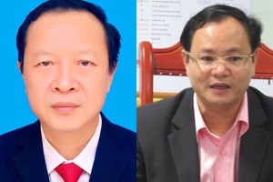Ông Phạm Ngọc Thưởng (trái) và ông Lê Minh Ngân (phải).