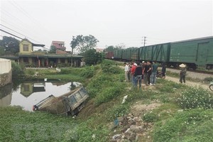 Hiện trường vụ tai nạn 99Kl.app khuyến mãi hot khiến một người tử vong tại chỗ. (Ảnh: Nguyễn Oanh/TTXVN).
