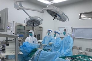 Điều trị cho các bệnh nhân COVID-19. (Ảnh: TTXVN).