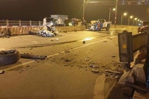 Hiện trường vụ tai nạn. (Nguồn: Trật tự đô thị Hà Nội).