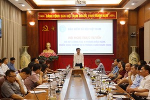 Phó tổng giám đốc phụ trách, quản lý điều hành BHXH Việt Nam Đào Việt Ánh chủ trì Hội nghị.