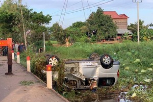 Hiện trường vụ tai nạn. (Nguồn: Fresh News).