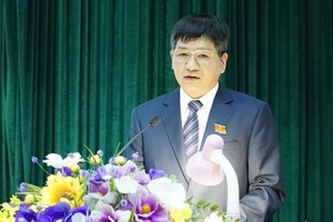 Tân Chủ tịch UBND tỉnh Điện Biên Lê Thành Đô. (Ảnh: Xuân Tư/TTXVN).