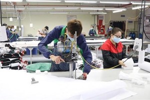 Kl994 nhà cái bóng đá world cup hàng may xuất khẩu. (Ảnh: Hoàng Nguyên/TTXVN).