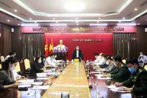 Ủy viên Trung ương Đảng, Bí thư Tỉnh ủy, Chủ tịch Hội đồng Nhân dân tỉnh Nguyễn Xuân Ký kết luận hội nghị. (Nguồn: baoquangninh.com.vn).