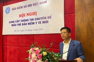 Phó yổng giám đốc BHXH Việt Nam Trần Đình Liệu phát biểu khai mạc hội nghị.